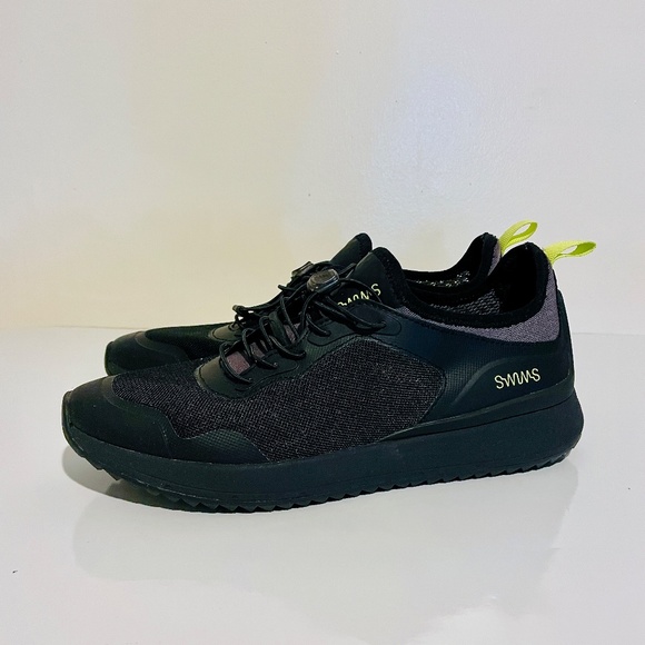 Swims Black & Neon Yellow Ocean Runner Men's Lightweight Sneakers in Size 7 - Picture 4 of 13